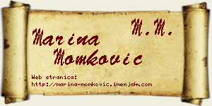 Marina Momković vizit kartica